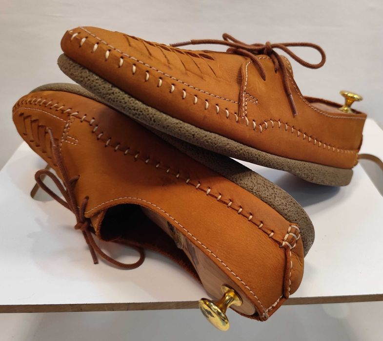 Pantofi casual 42 premium Hardway piele naturala nappa camel