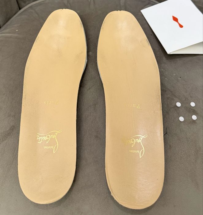 CHRISTIAN LOUBOUTIN Louis junior spike leather low trainers