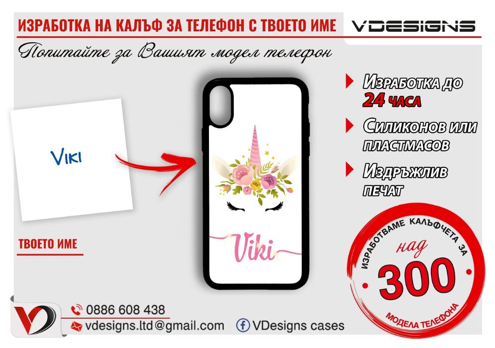 ВАШЕТО ИМЕ ИЛИ ИНИЦИАЛИ калъф за Samsung Iphone Xiaomi над 500 модела