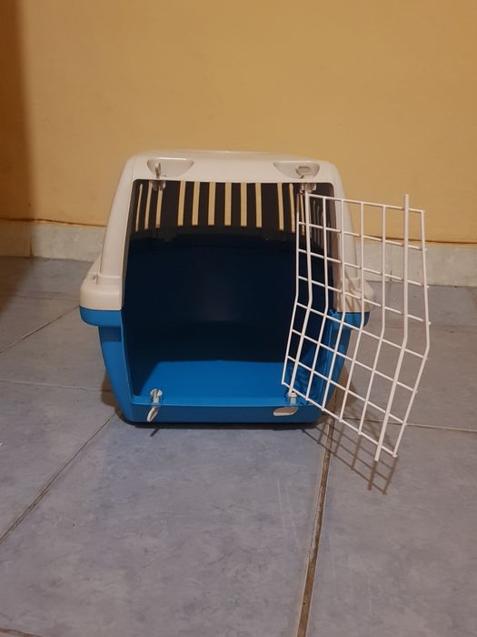 Cușcă  transport  smart 49 cm  bleu.