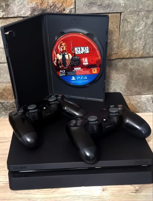 PS4/Playstation 4 Slim 1TB HDD cu +20 jocuri + 2 Controllere Wirelless