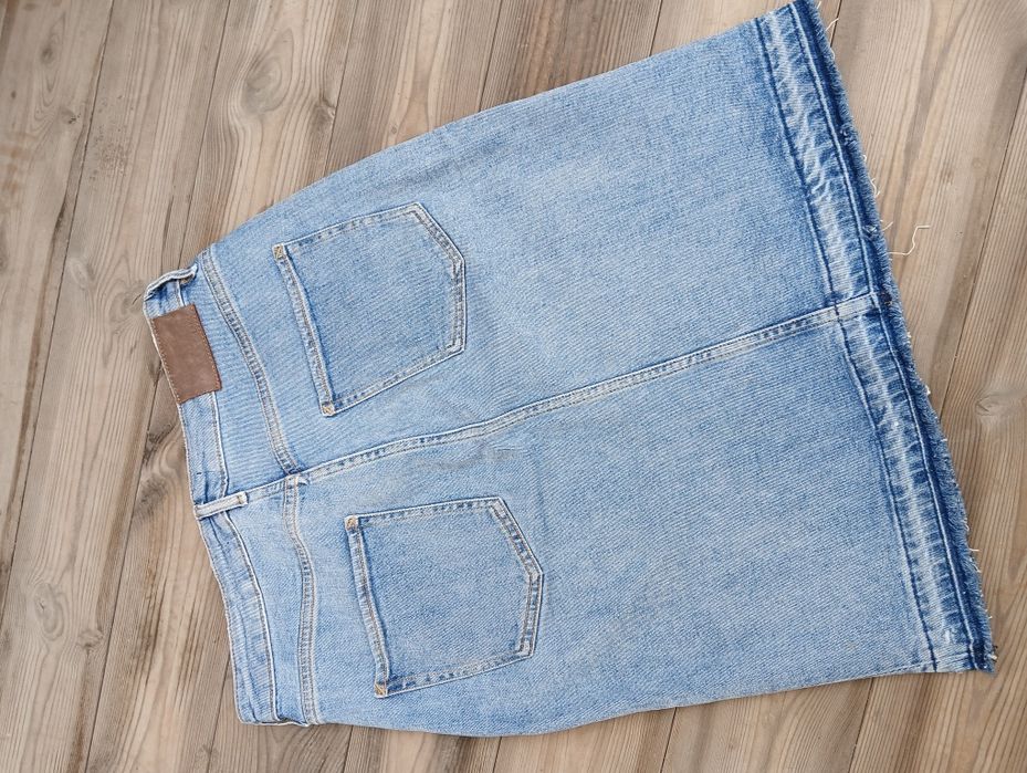 Джинсовая юбка миди