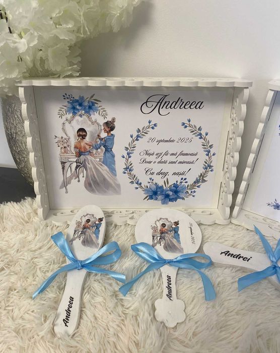 Set 2 tavite pentru mire si mireasa