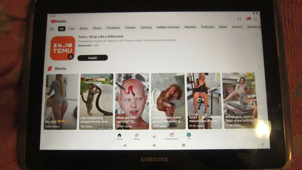 Tableta Samsung N8000,  cartela telefon, android 9