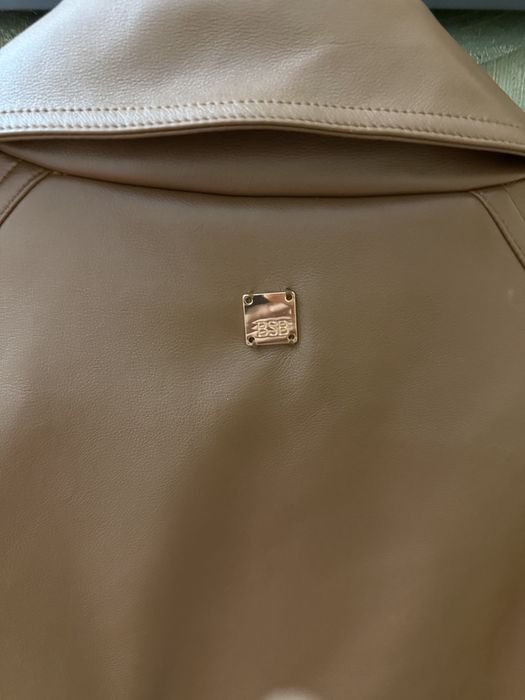 Geaca din imitatie piele maro BSB