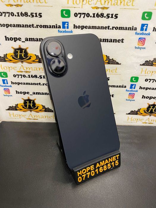 Hope Amanet P3 Iphone 16 / 128 gb / 100% BATERIE