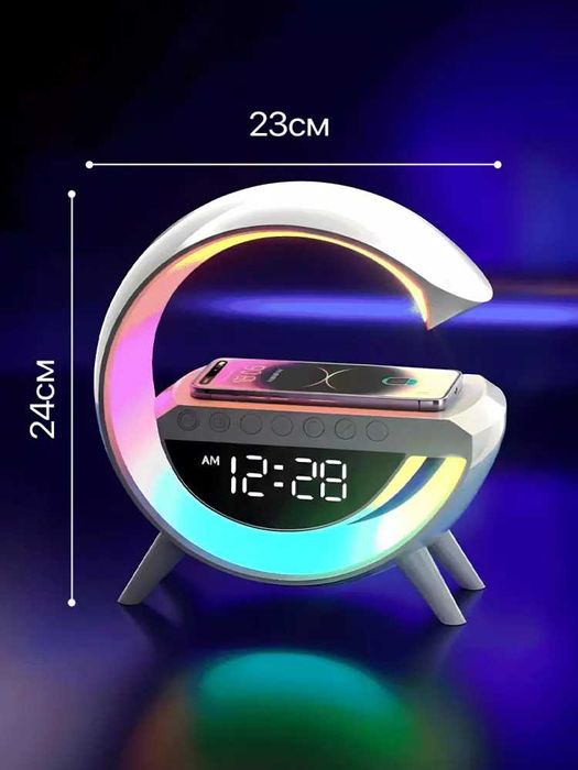 Soat, LED-chiroq Galaxy, budilnik, yorug‘lik va simsiz quvvatlash