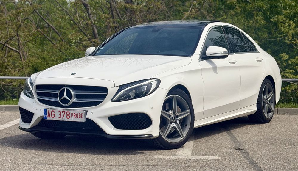 Mercedes C180d 2018 AMG euro 6 pano camere 360 led km reali rate/leasing/buy/back