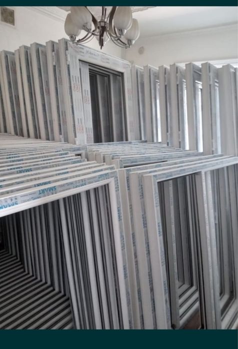 Пластиковые окна двери витражи.,