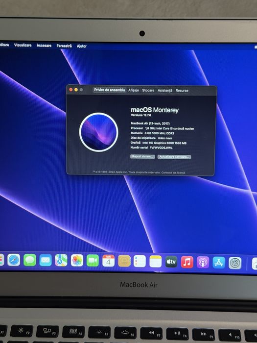 Macbook Air 13,3 inch impecabil i5 | 8GB RAM| SSD