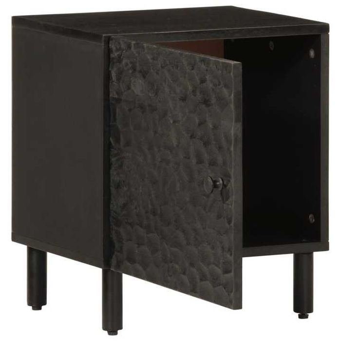 Set Noptiere vidaXL 2 buc negru 40x33x46 cm lemn masiv mango The Home IKEA KIKA Mobexpert Jysk Interior Design House Wood Noi