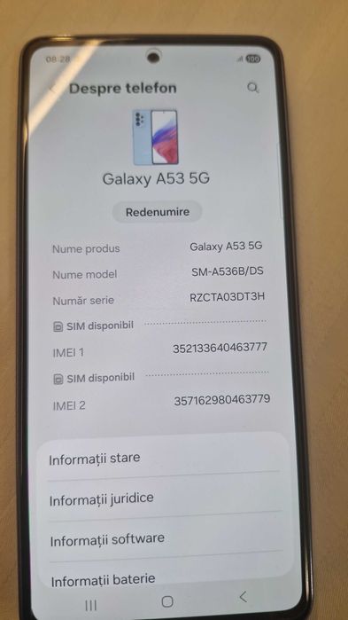 Samsung a53 5g stare ca nou , impecabil, husă, folie protectie ecran