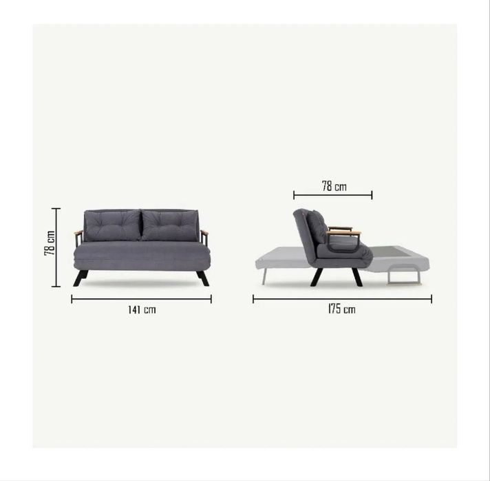 Canapea extensibila Mobexpert / 141cm latime / conditie ca noua