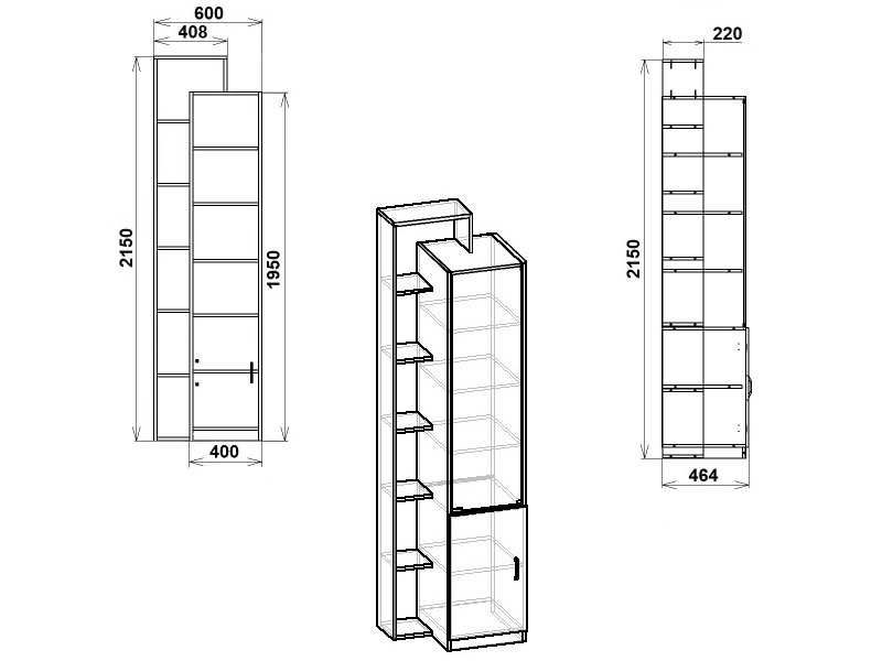 Нов! Висок шкаф Компанит Шкаф-10
