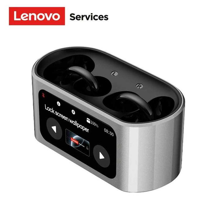 Lenovo RS105 Безжични Слушалки с LCD Тъчскрийн, Bluetooth 6.0, Open-Ear Клипс за Спорт