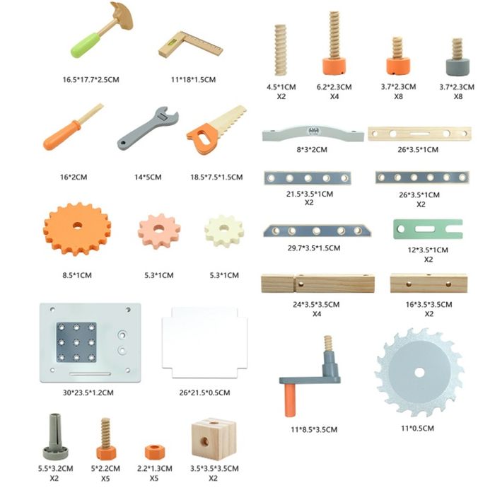 Деревянный Игровой набор с инструментами очень стильный и подойдет люб
