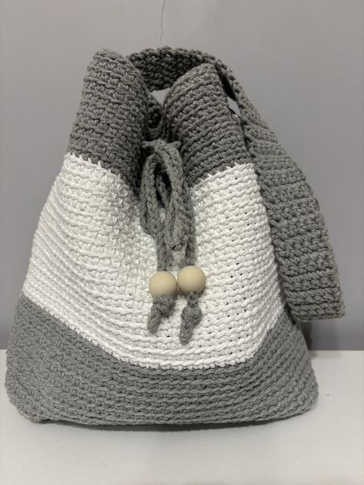 Плетена чанта от памучно макраме