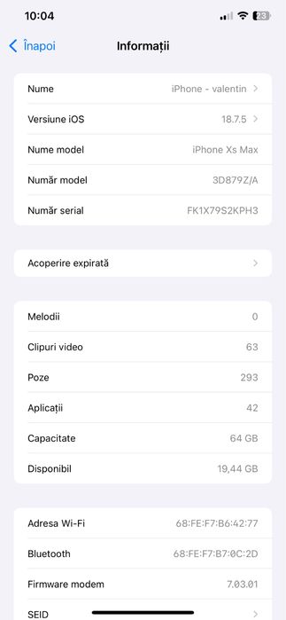 Schimb Iphone Xs max