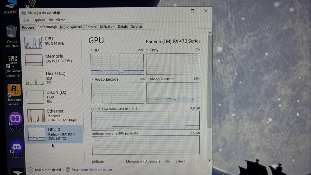 Vând pc cu intel i5 si radeon