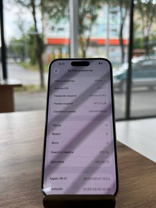 iPhone 15 Pro•512GB/93%WhiteTitanium Айфон 15 Про•512гб/93%Ақ
