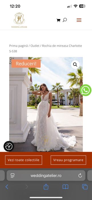 Rochie mireasa ,curatata ,este ca noua!