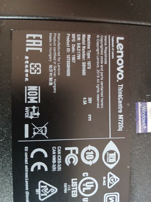 Vand Mini pc Lenovo ThinkCenter M720Q