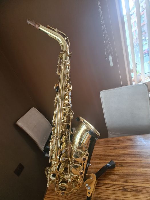 Saxophone Yamaha Yas32 Purple logo-Ямаха Яс32 Пърпъл лого