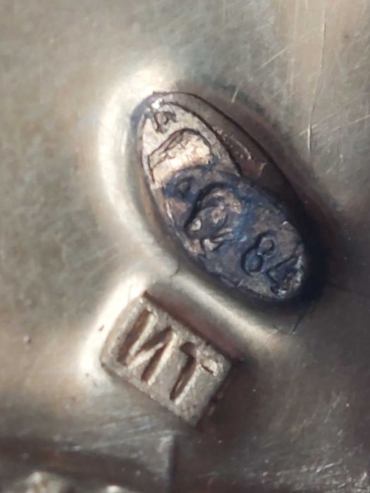 Руска сребърна 84 икона с емайл и позлата/размер 32 на 26 см/