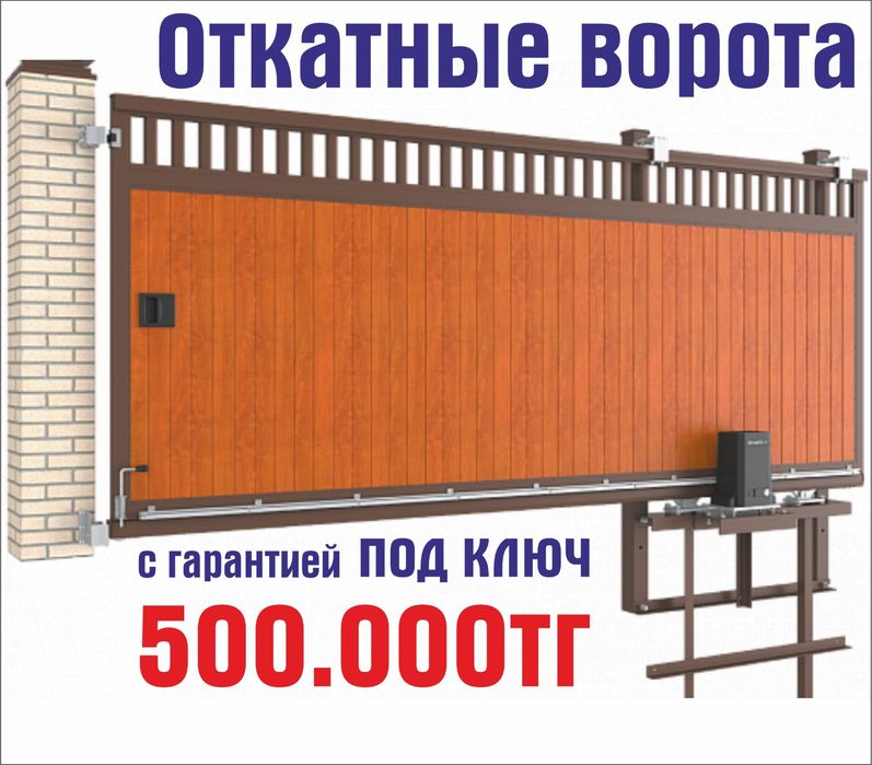Откатные ворота премиум