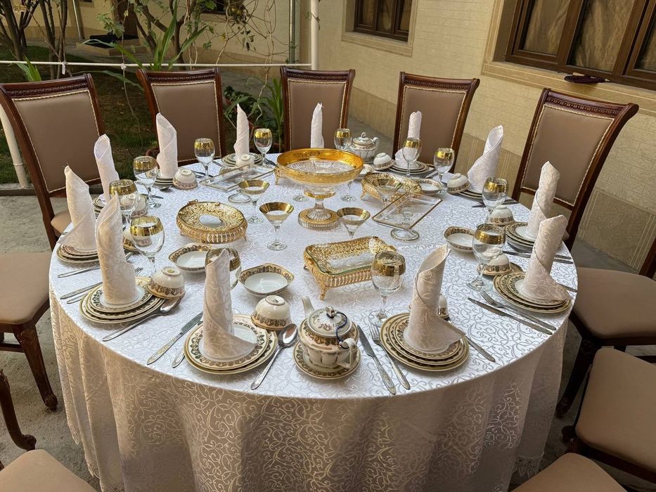 Прокатга стол стул чинни идишлар берамиз.