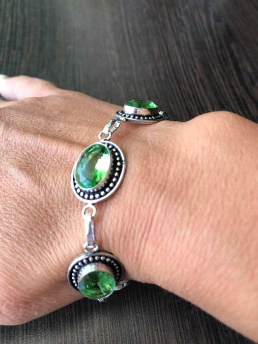 Bratara Argint 925 cu Pietre Semipretioase Peridot Toy