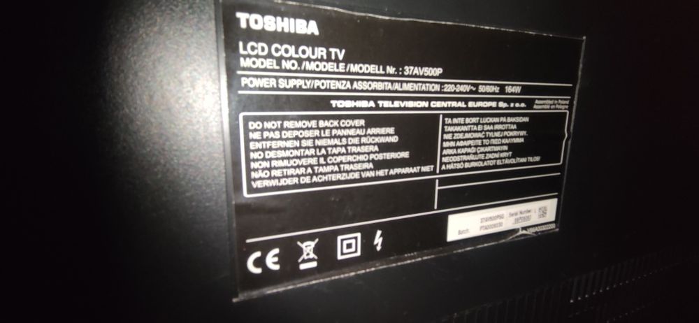 Toshiba lcd 37av500p