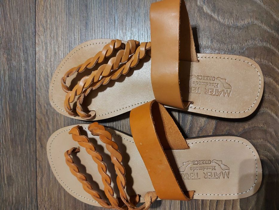 MATER TERRA slapi dama noi, piele naturala, nr.37, maro