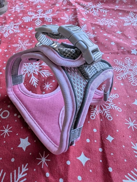 Розов нагръдник за малко куче или котка