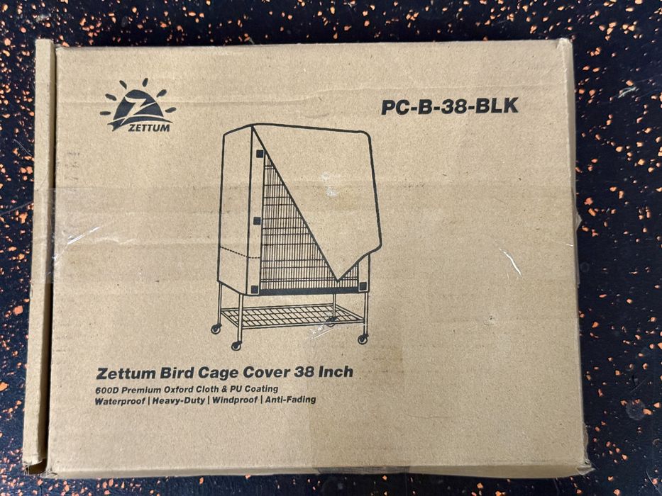 Husă pentru colivie 96 × 61 × 122 cm – negru