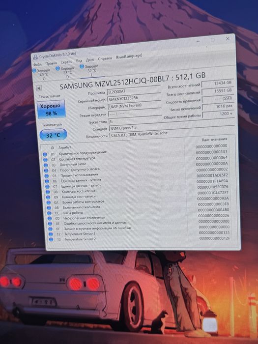 Продам ssd 512gb samsung,wd,intel