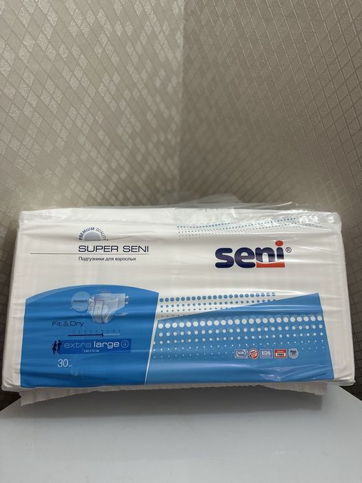 Подгузники для взрослых Seni XL (размер 4), новые