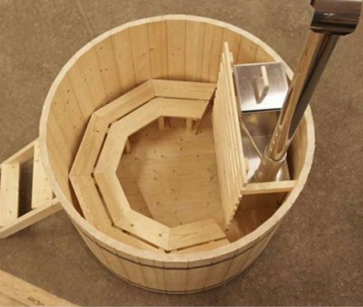 Баня-бочка, купель