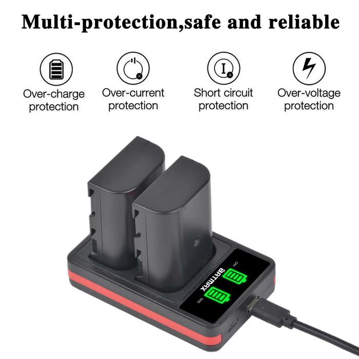 Set 2 acumulatori DMW-BLF19 + incarcator Panasonic GH3 GH4 GH5 GH5S G9