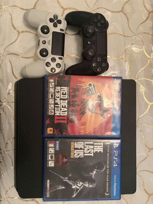 Playstation 4 slim Плейстейшен 4 слим 500Гб/Gb с двумядисками
