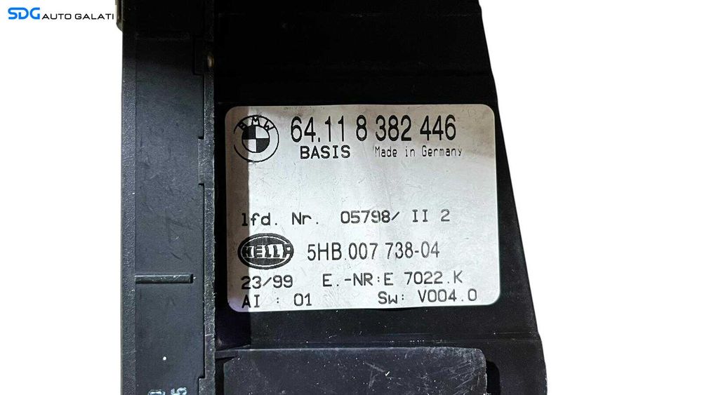 Panou Modul Unitate Comanda AC Aer Conditionat Clima Climatronic BMW Seria 3 E46 1997 - 2005 Cod 8382446 [LC0696]