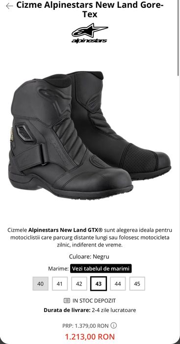 Cizme Alpinestars New Land GTX