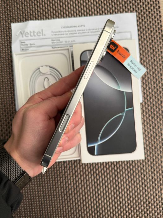 НОВ! 36м Гар. iPhone 16 Pro MAX лизинг от 36€ /мес  White Titanium 256