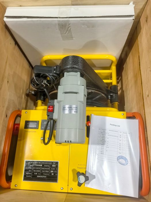 Aparat de sudură pentru țevi PPR/PEHD 160–315 mm – NOU, complet echipat