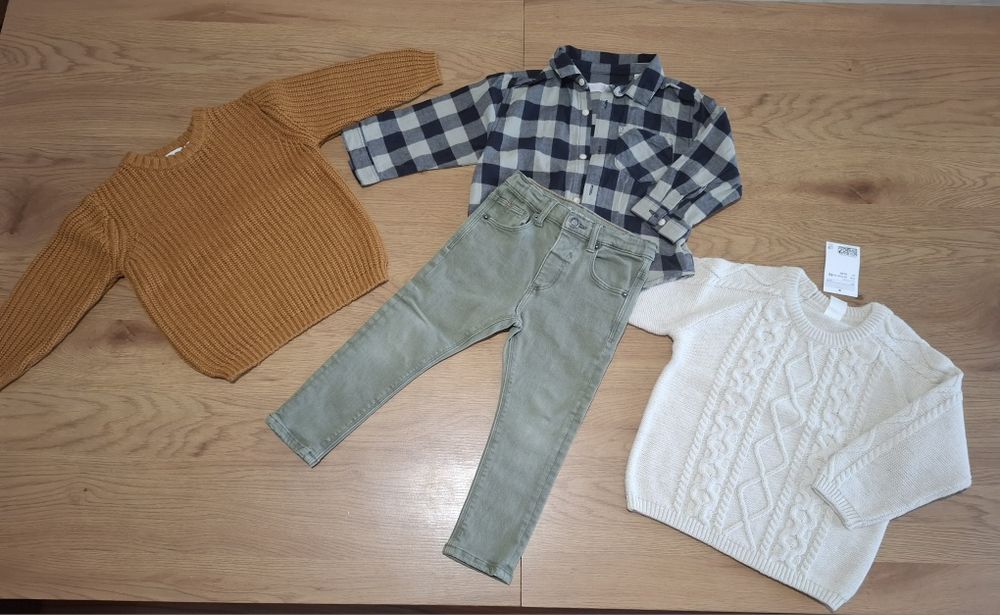 Дрешки zara и обувки zara и puma носени в 98см