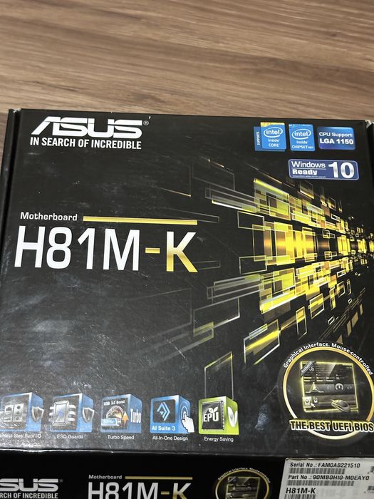 Placa de baza asus h81m-k si procesor i3 4170