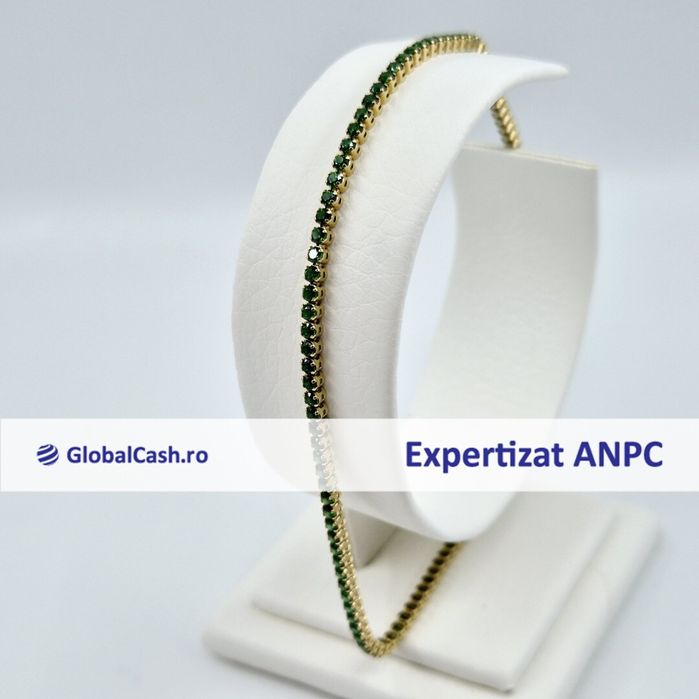 Bratara tennis din aur de 14k, 3.58g | GlobalCash.ro #GR108096