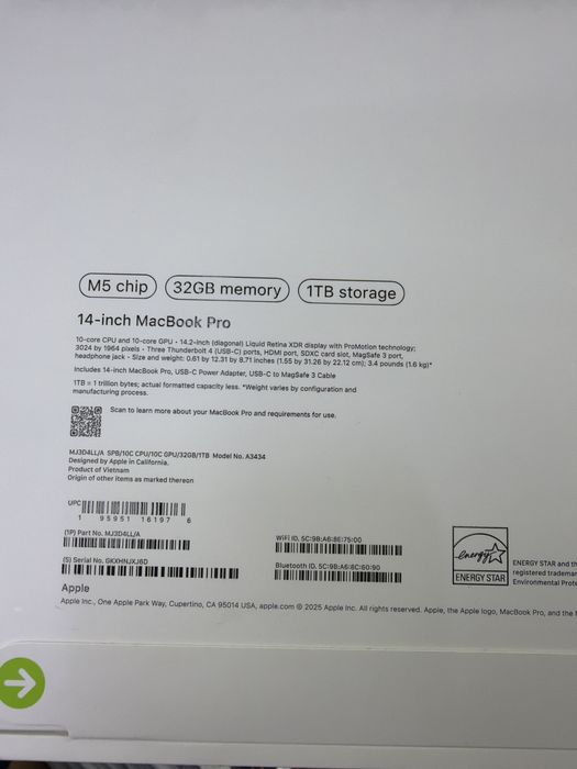 Macbook Pro 14 M5 32Ram