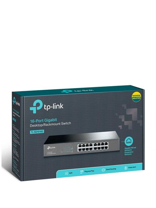 Коммутатор Гигабитный 16 портов TP-LINK TL-SG1016D