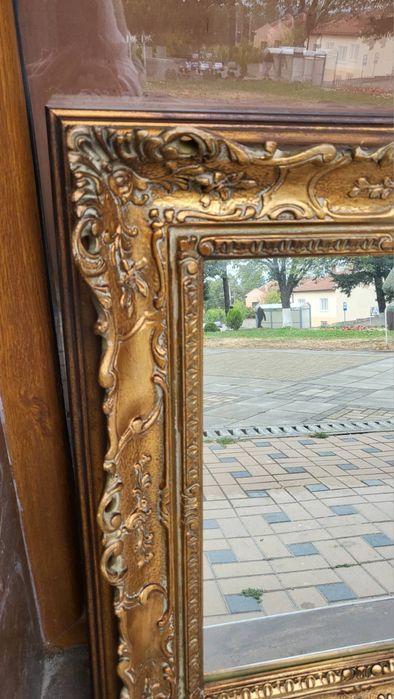 Италианско бароково дървено огледало